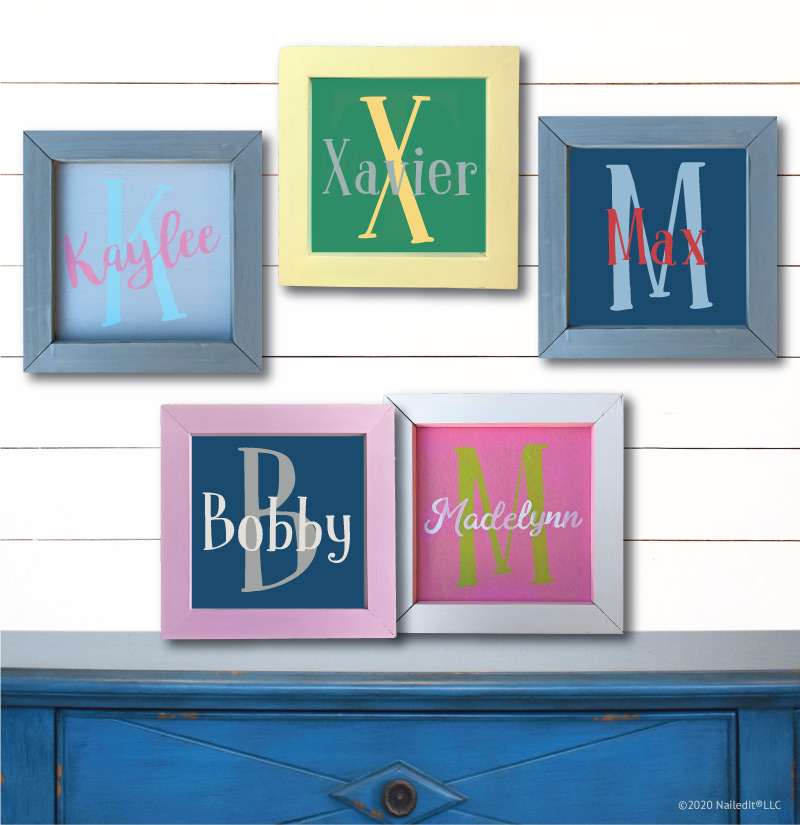 Youth Party - Framed Initial & Monogram RSVP