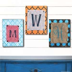 Youth Party - Burlap Initial Board RSVP