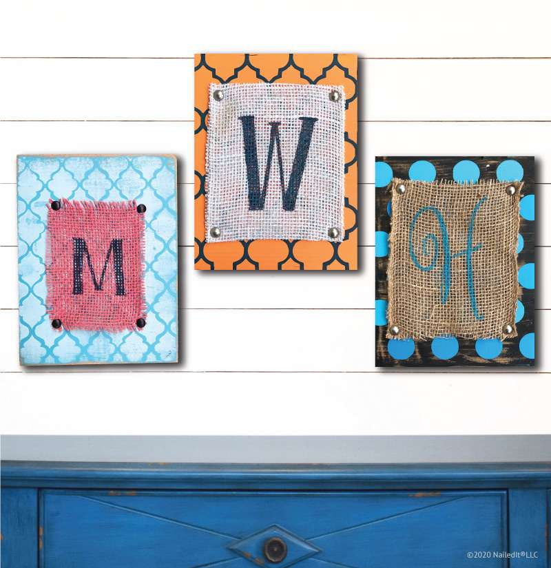 Youth Party - Burlap Initial Board RSVP