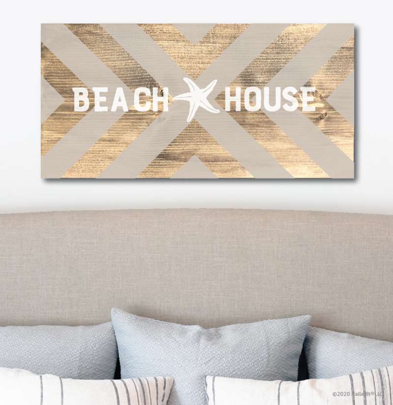 3047 Chevron Pattern with Beach House