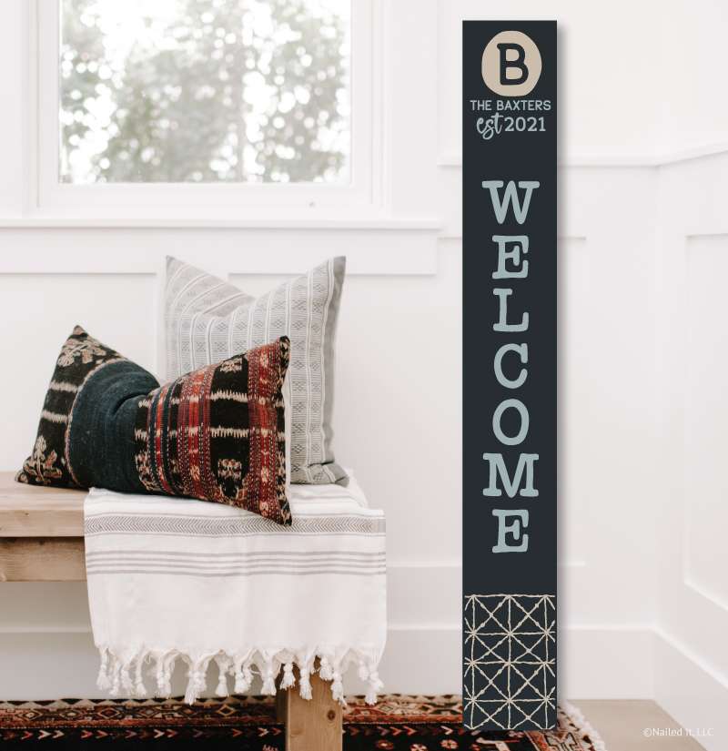 5496 Welcome Modern Boho Name Giant Plank