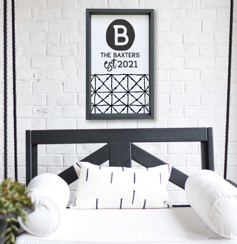 R4595 Modern Boho Name Established