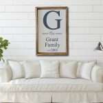 5004 - name and initial - Larger Solid Framed (14"x24") +$25.00
