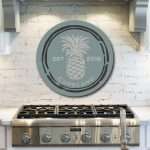 5352 - Pineapple Stamped Frame 17" Round +$20.00