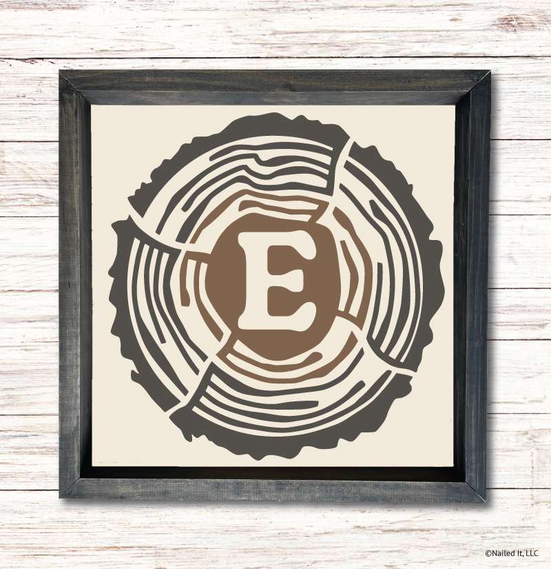 5580 Tree Ring Letter Monogram